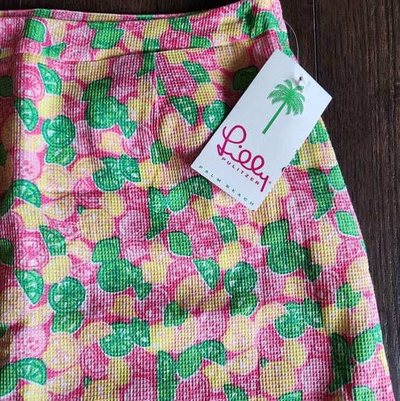 NWT Vintage Lilly Pulitzer Citrus Pattern Mini Skirt - Picture 2 of 6